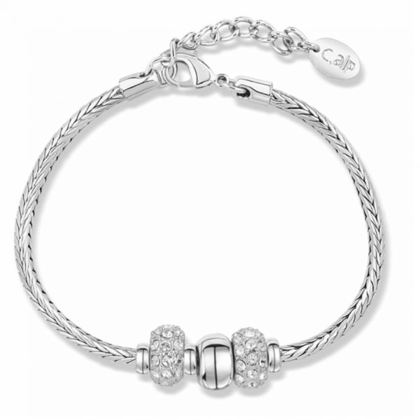 Skycosa.com Crystalp Bracelet with 10mm Swarovski Crystal Moving Beads and 5cm Extension Chain